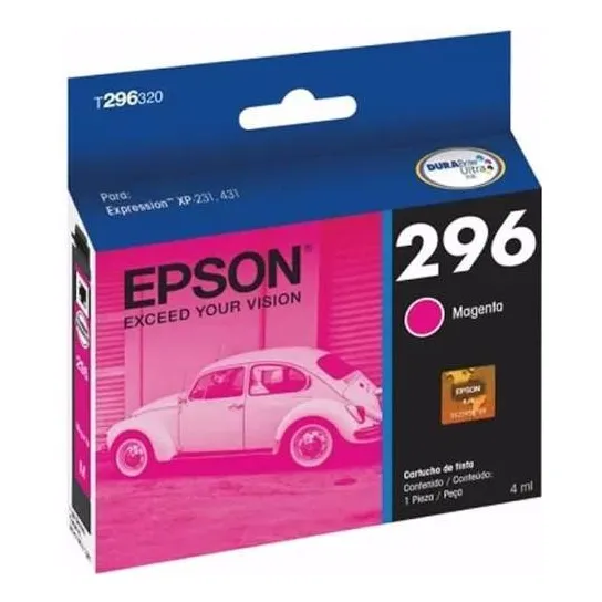 Cartucho De Tinta Epson T296 Colores Color Cian De 4 Ml