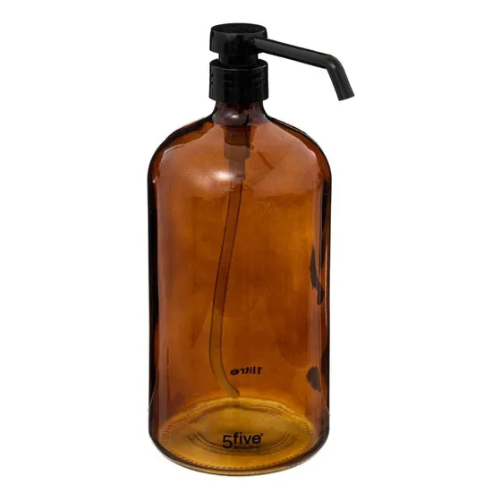 Dosificador Jabón Shampoo Vintaje 1 Litro Dispensador Baño Color Marrón