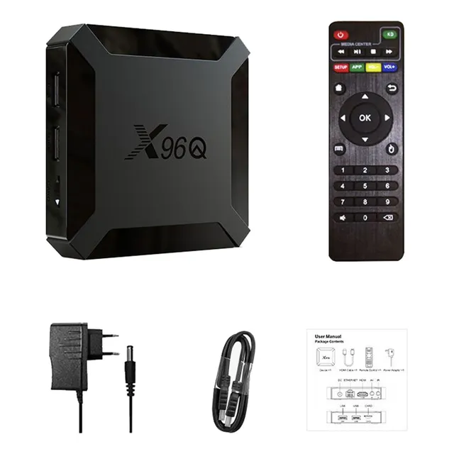 Tvbox 4k60 Android 10, 2+16 G, Inalámbrico,