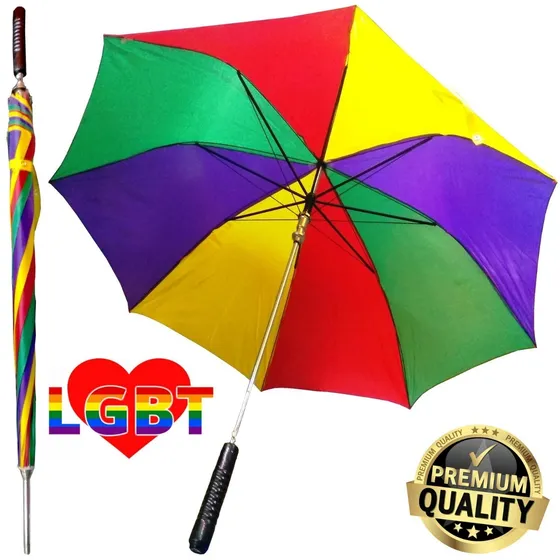 Paraguas Sombrilla Grande Arcoíris Automático Orgullo Lgbt