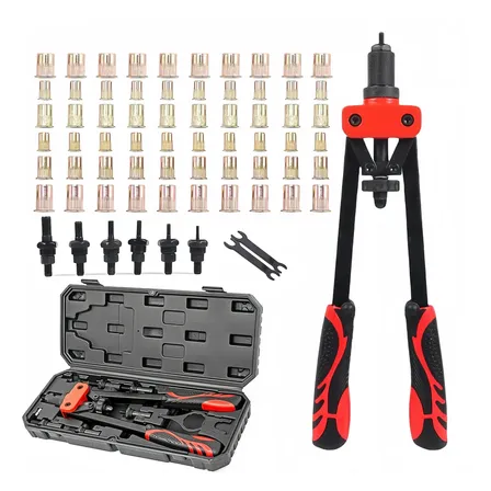 Rebitador Manual De Rosca M3-m10 Com Alavanca Com 60 Porcas 60