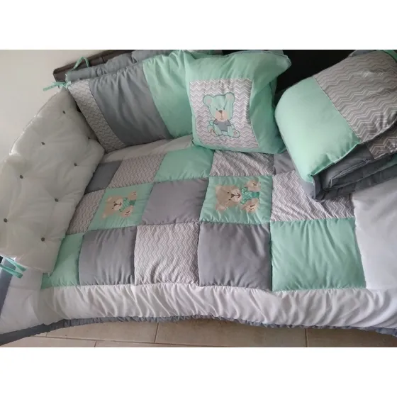 Acollchado + Chichonera En Patchwork O Con Aplique