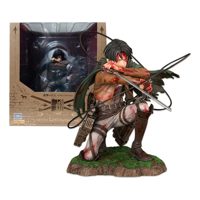 Nuevo Attack On Titan Levi Battle Squatting Ver. Figura De