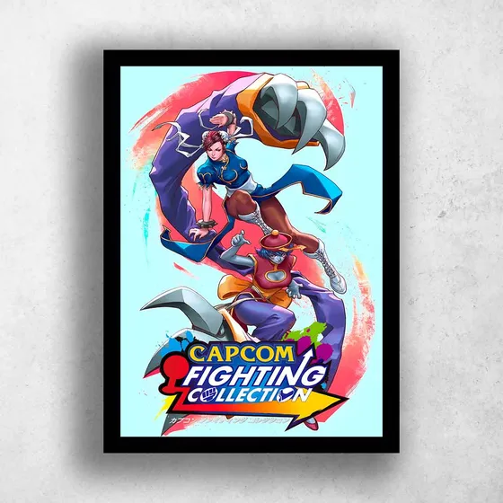 Quadro Decorativo Game Capcom Fighting Collection