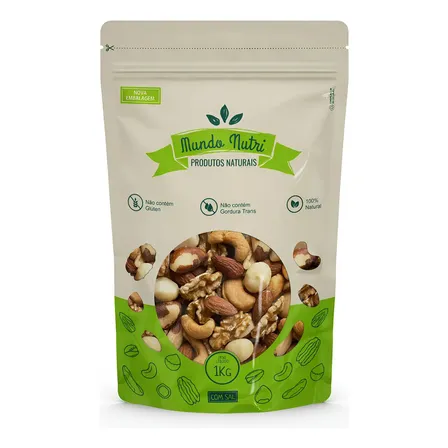 1kg Mix Castanhas De Caju, Pará, Macadâmia, Nozes E Amêndoas