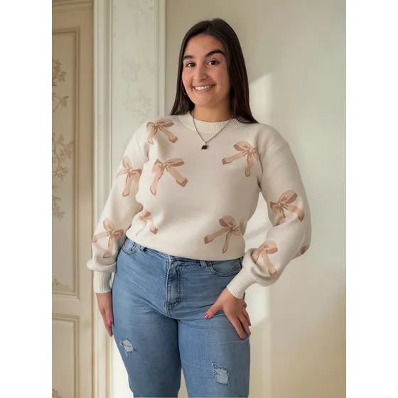 Buzo Moño Tejido En Lana Suave, Moda Y Estilo