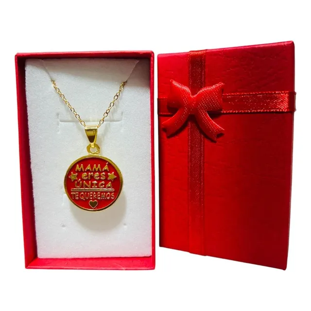 Collar Con Dije Para Mamá Regalo Acero Dorado