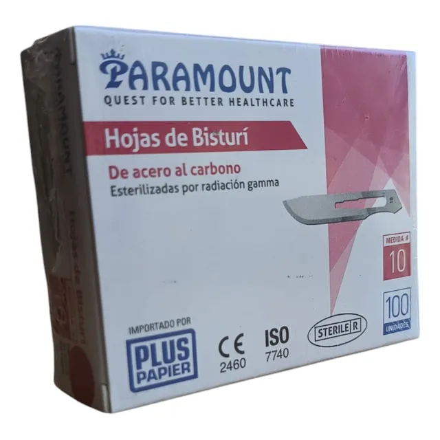 Hojas De Bisturi Paramount N°10 Odontologia / Podologia