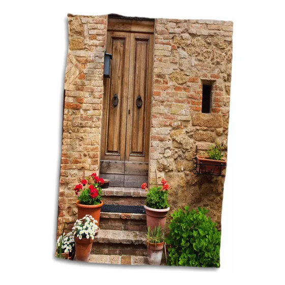 Danita Delimont Casa Puerta Flor Pienza Toscana Italia Eu16
