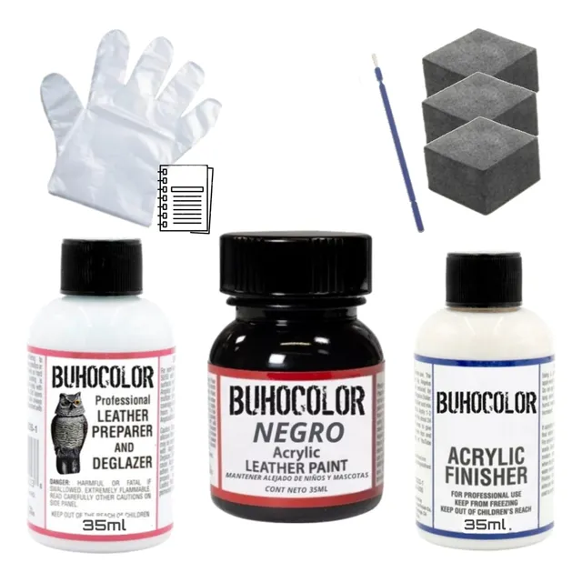 Set Fijador + Color + Sellador Buhocolor Para Cuero Tela Etc