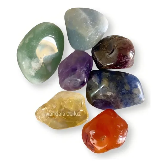 Kit de 7 Pedras Dos Chakras Cristais Selecionados Ref C Mandala de Luz