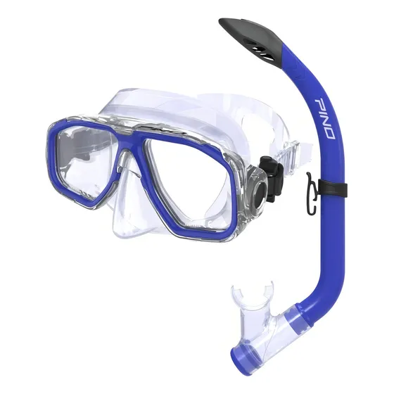 Set Snorkeling Pino Junior Mascara Buceo Kit Combo Color Azul