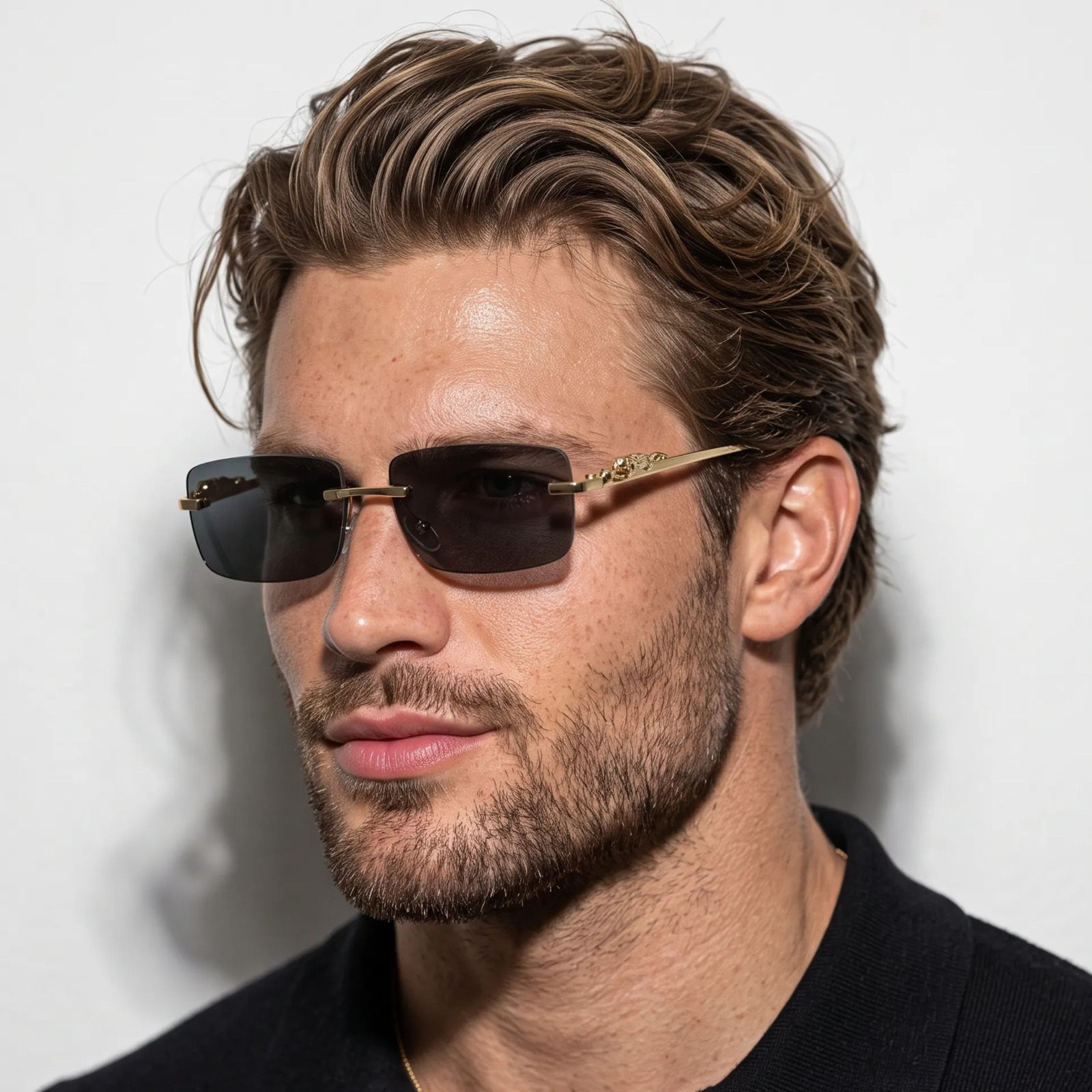 Óculos De Sol Retagular Masculino Feminino Hype Moda Tigre