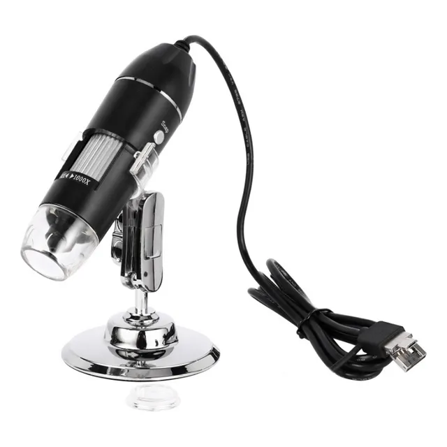 Microscopio Digital Usb 1000x, 2mp, 8 Led Color Negro
