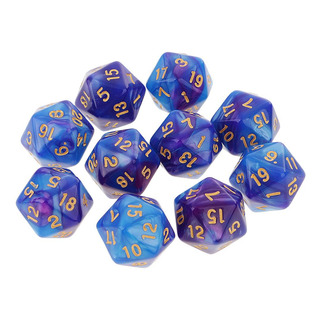 Conjunto De 10 Pcs D20 Poliédrico Para Rpg Dungeon & Board Conjunto De 10 Pcs D20 Poliédrico Para Rpg Dungeon & Board