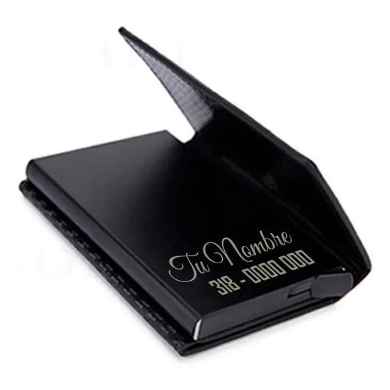 Billetera Tarjetero Aluminio Fibra De Carbono Personalizado 