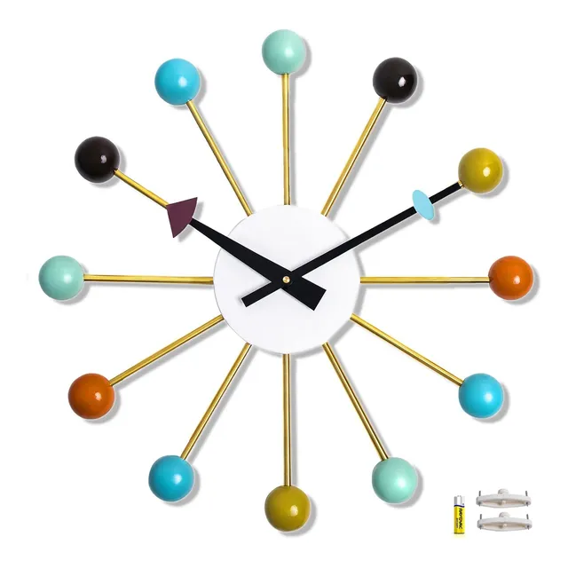 Aurtem Reloj Pared Mediado Siglo Replica George Nelson Bola