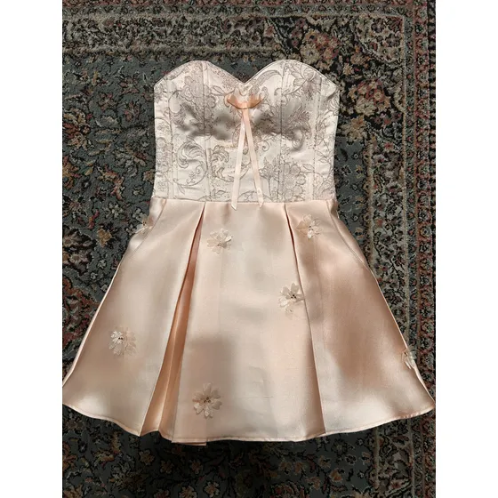 Vestido Corto Salmón Corset