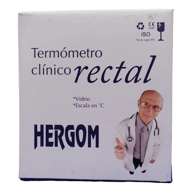 12 Termómetros Clínico Rectal Hergom
