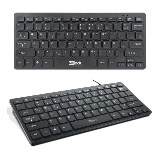 Mini Teclado USB MBtech K8 Compacto 78 Teclas para Notebook e PC