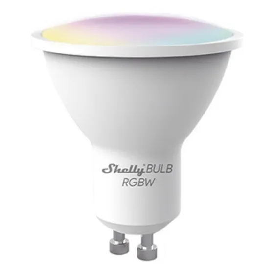 Foco led Shelly SHELLYDUOGU10RGBW Bulbo color blanco cálido 1.5W 127V 4000K 800lm