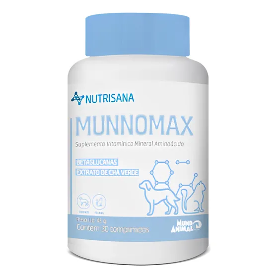 Munnomax 30 Compr Suplemento Nutrisana P Cães/gatos 45g