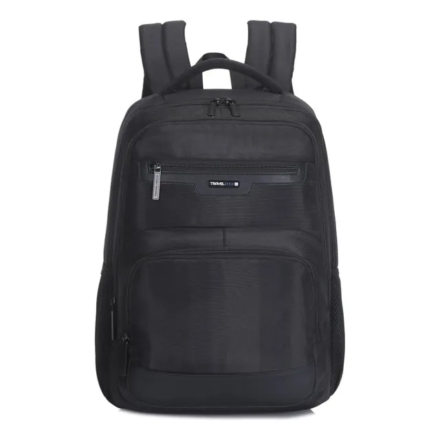 Mochila Portanotebook Travel Tech Urbana Reforz Verde Oscuro Color Negro Diseño De La Tela Lisa