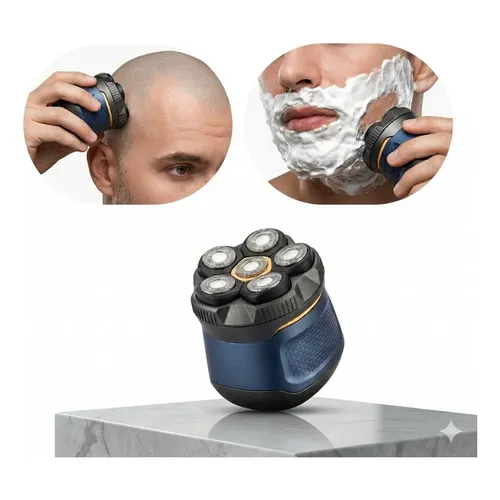 Barbeador Elétrico Skull Shaver Pitbull Platinum Pro Rotativo e