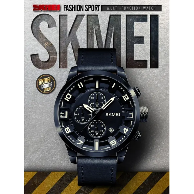 Reloj Skmei 1903 Acero Correa D Cuero Resistente Al Agua 30m