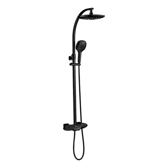 Set De Ducha Foglia Matte Black Bari