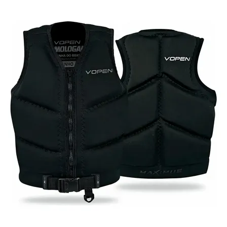 Colete Homologado Neoprene Salva Vidas Vopen Cor Preto Tamanho M(35kg À 55kg)(86cm A 96cm)