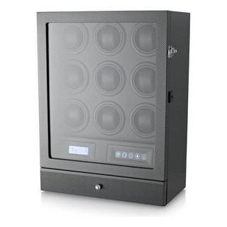 9 Watch Winder With Led Backlight, Remote Control, Lcd Displ 9 Watch Winder With Led Backlight, Remote Control, Lcd Displ