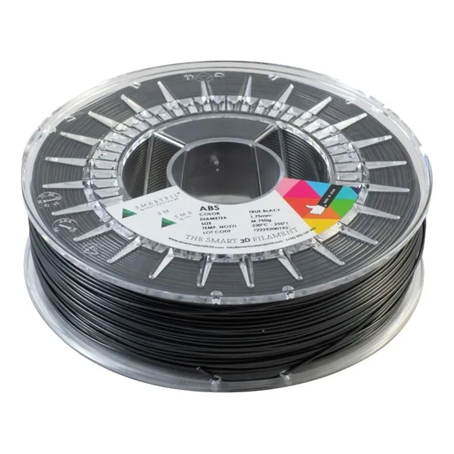 Filamento 3D Smartfil ABS de 1.75mm y 750g true black