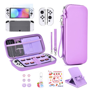 Kit De Accesorios Para Nintendo Switch Oled 15 En 1 Violeta Kit De Accesorios Para Nintendo Switch Oled 15 En 1 Violeta
