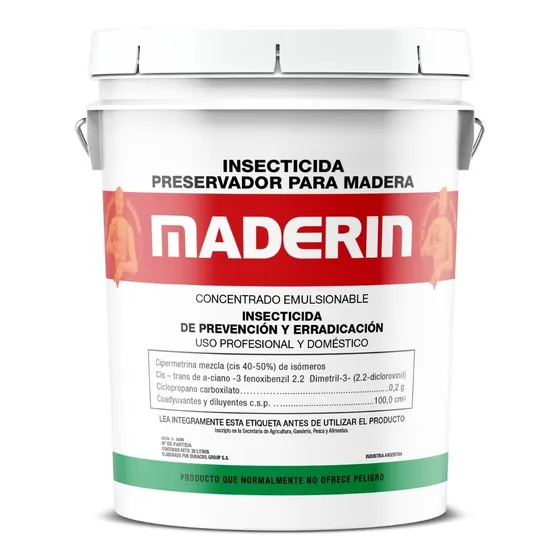 Preservador Y Curador Para Madera Al Agua Maderin 20 Lts