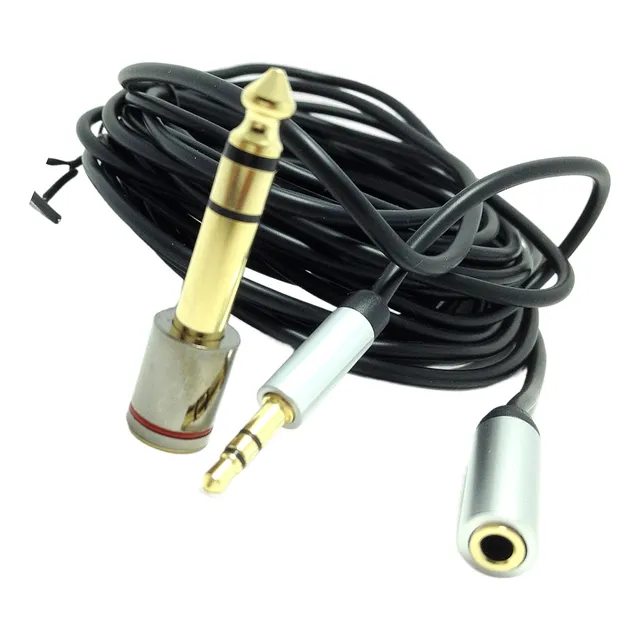 Cable Extensor Para Audífonos 1,8 M + Convertidor Plug  1/4