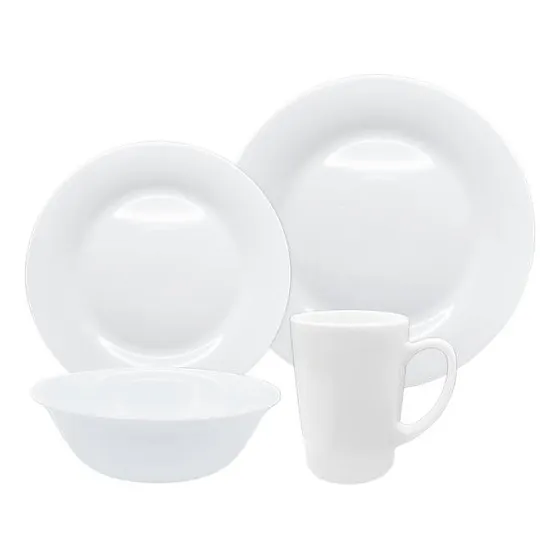 Set De Vajilla 24 Piezas Plato Playo Postre Y Tazas