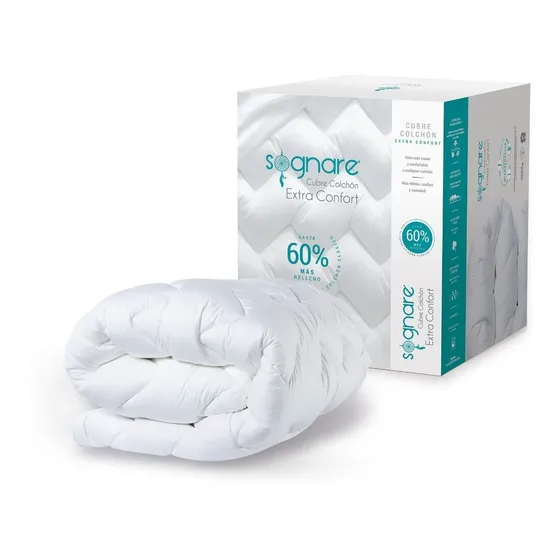 Sognare® Cubrecolchón Extra Confort Tamaño Matrimonial 60% mas Relleno