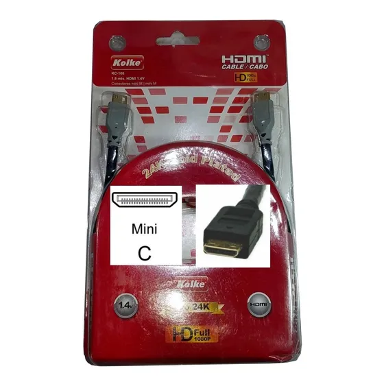 Cable Kolke Doble Mini Hdmi Tablet - Notebook Filtro 1,8 Mts
