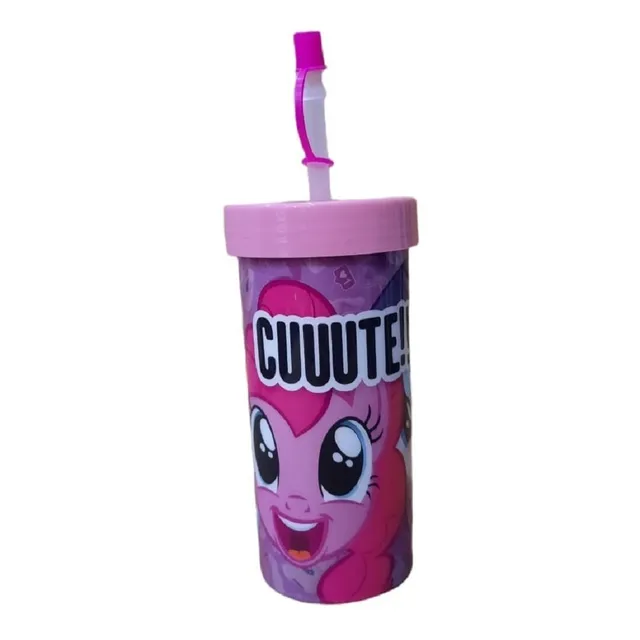 Vaso Con Bombilla Niños My Little Pony 400ml Color Violeta