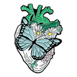 Pin/broche De Corazón Con Mariposa Pin/broche De Corazón Con Mariposa