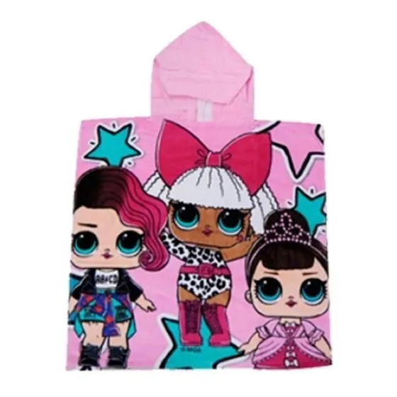 Bata Poncho Con Capucha Disney Baño Playera Infantil