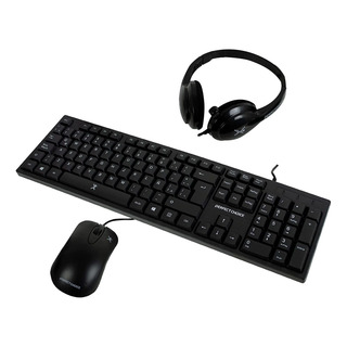 Kit Teclado Mouse Y Diadema Perfect Choice Pc-201717 Negro Kit Teclado Mouse Y Diadema Perfect Choice Pc-201717 Negro