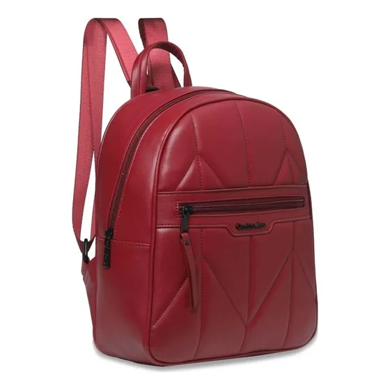 Mochila Oreiro Love Eco Cuero Bolsillo Interno Forrada Moda