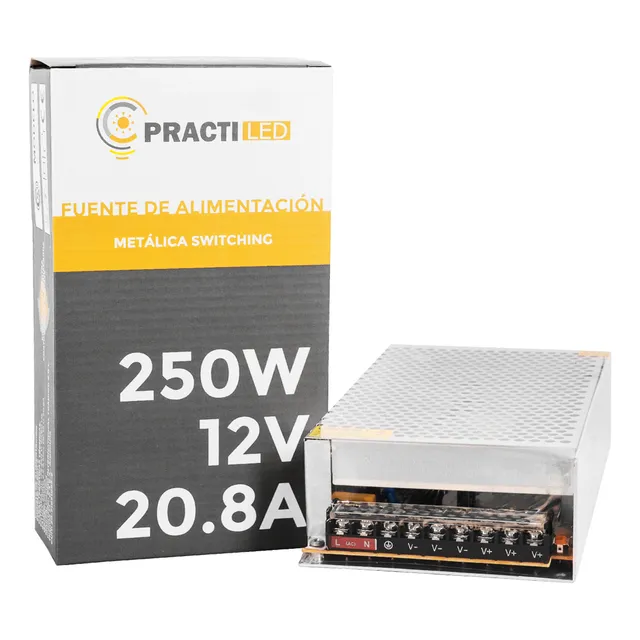Fuente Alimentacion Metalica Switching Tira Led 12v 20a 250w