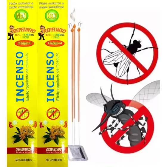 Kit 10 Caixas 300 Incenso Mata Mosquito Pernilongo Repelente