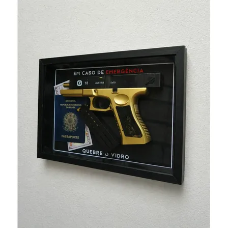 Quadro Decorativo Mentalidade Milionária - Mdf E Vidro Dólares