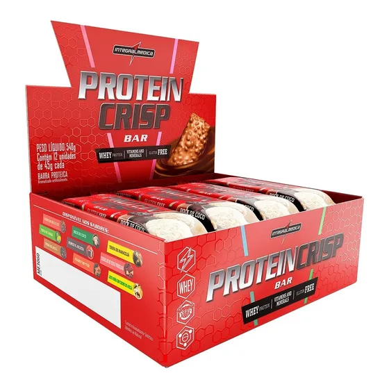 Barra De Proteína Crisp Bar Caixa 12 Un 45g - Integralmedica