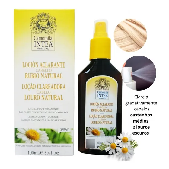 Loción de manzanilla Intea aclaradora de cabello rubio natural 100 ml