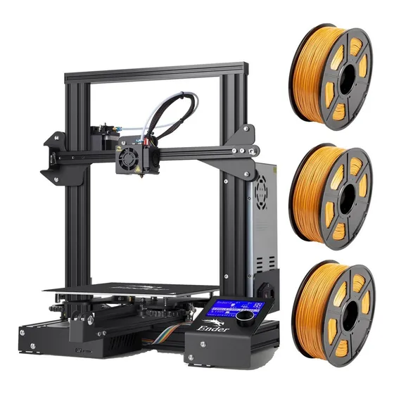 Impressora 3d Creality Ender Cor Preta + 2 Recargas